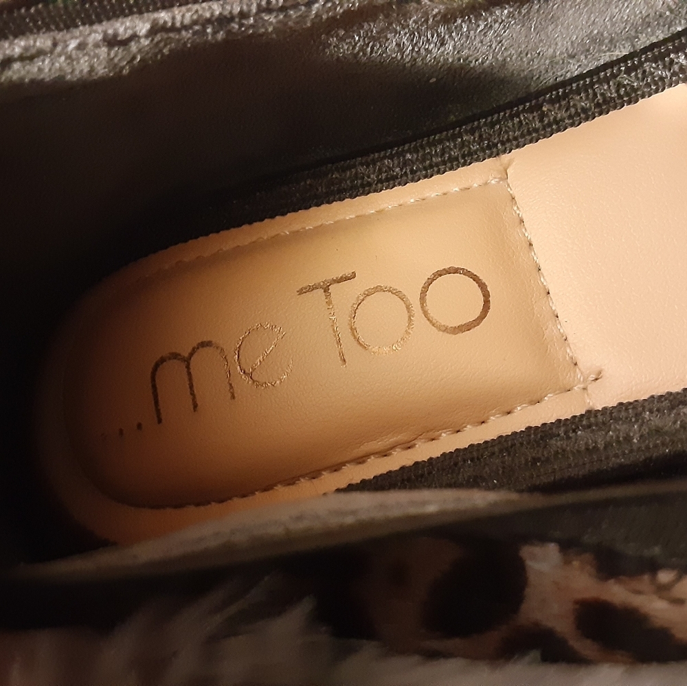 Size 6 Me Too furr leopard printed flat ballet shoes like new - Picture 5 of 16